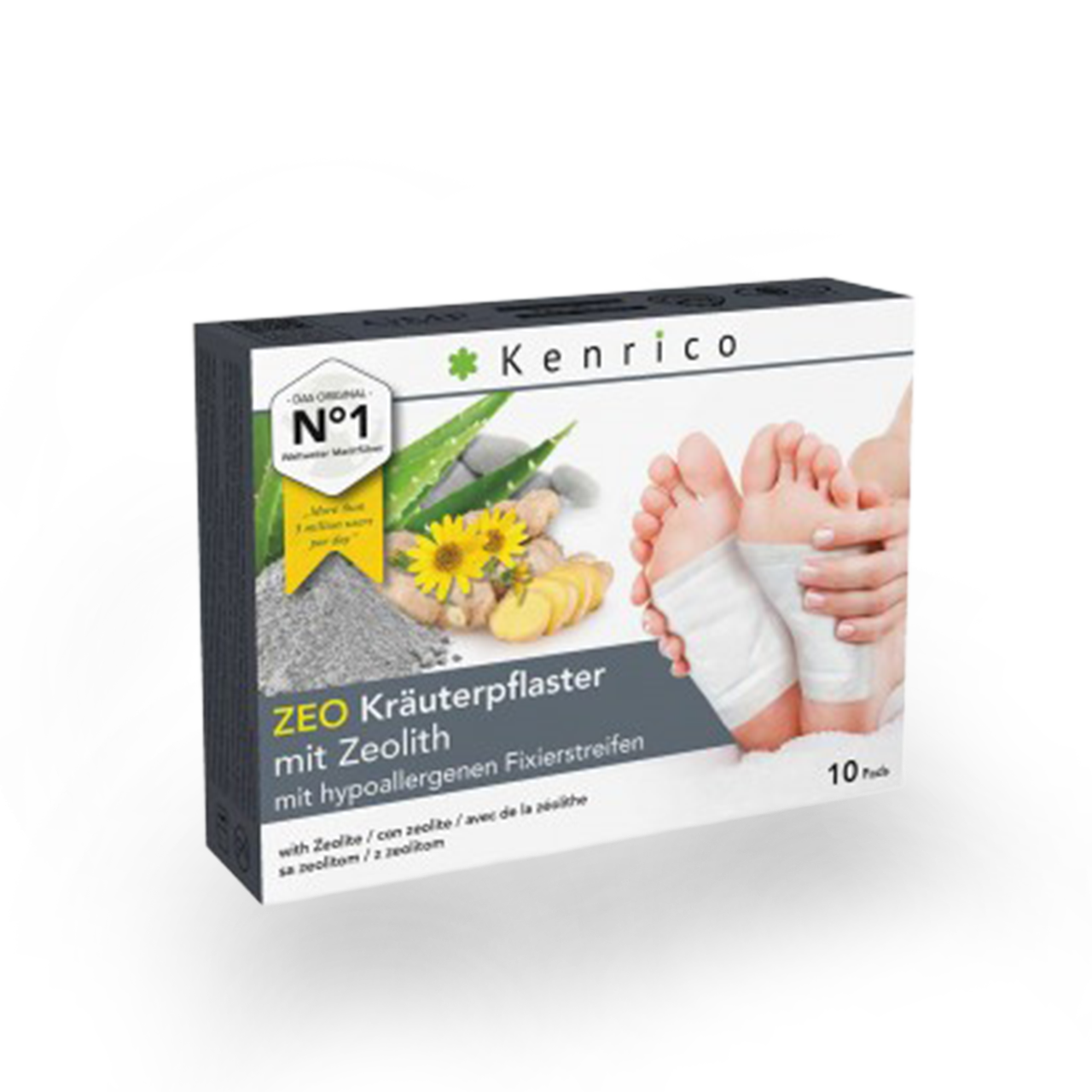 Bambus-BIO Kräuter Vitalpflaster mit Zeolith & Diatomaceous-Erde 10 Stk.