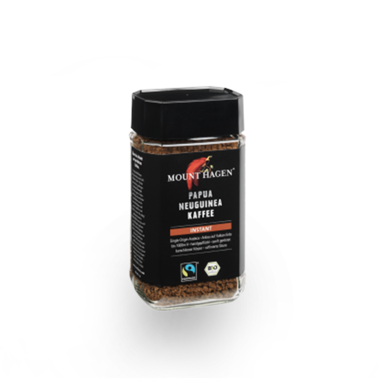Mount Hagen löslicher BIO Bohnenkaffee, Fairtrade, Glas 100g