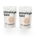 DUO Himalaya Kristallsalz Fairtrade, fein 2 x 400 g Nachfüll Beutel mit Preisvorteil!