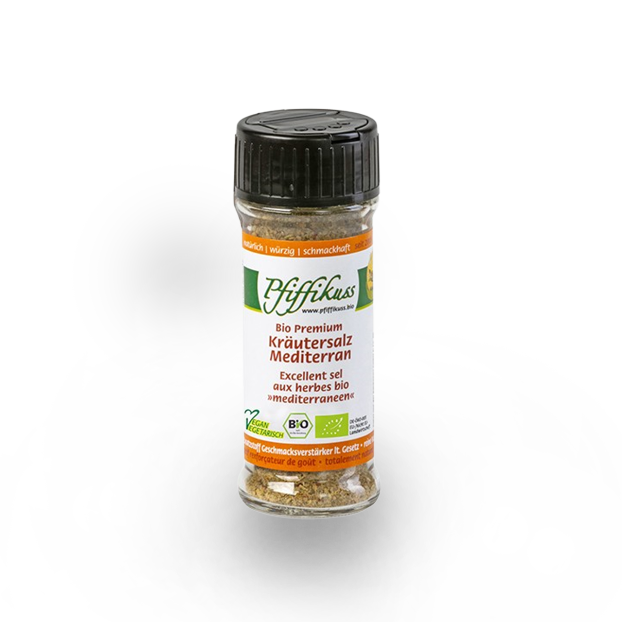 Pfiffikuss BIO Kräutersalz mediterran 75 g, Streuglas