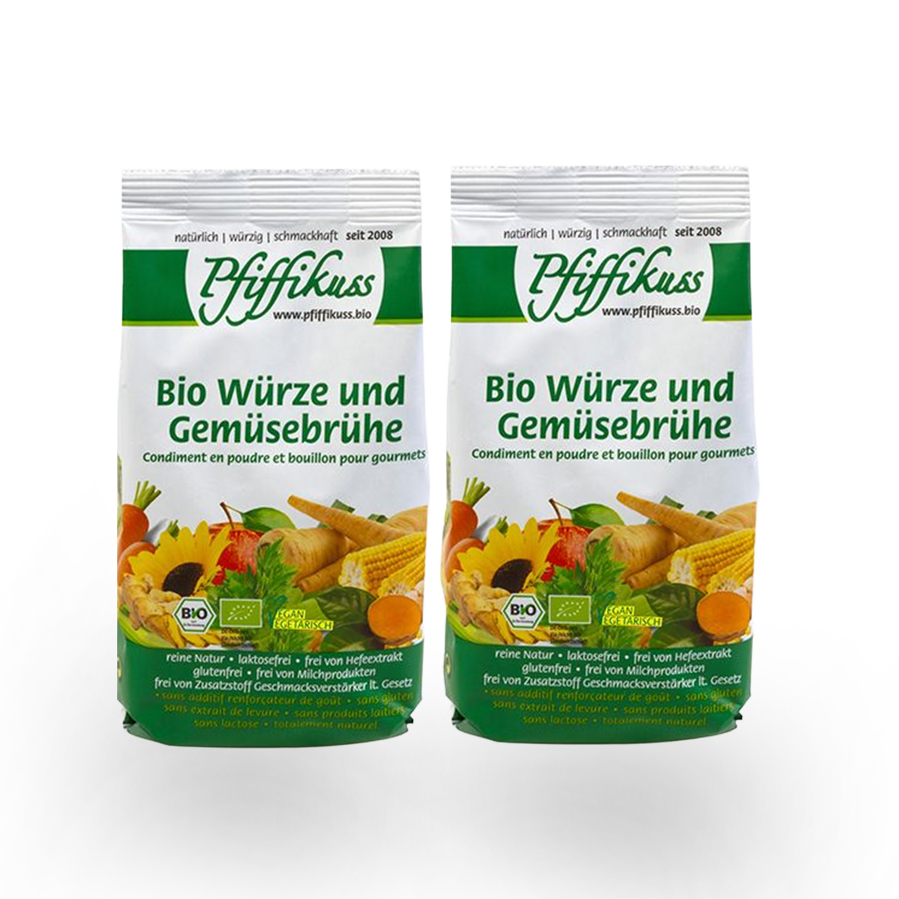 DUO Pfiffikuss BIO Würze und Gemüsebrühe 2x450 g