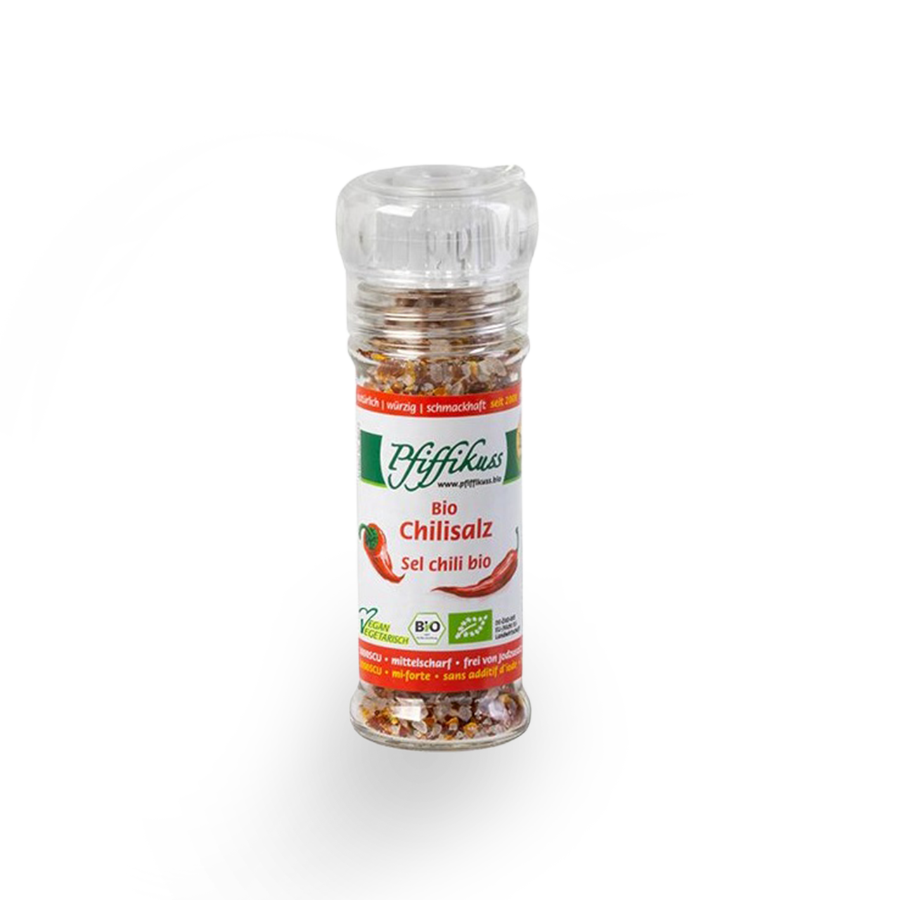 Pfiffikuss BIO Chili-Salz 3000 SCU Mühle, 75g