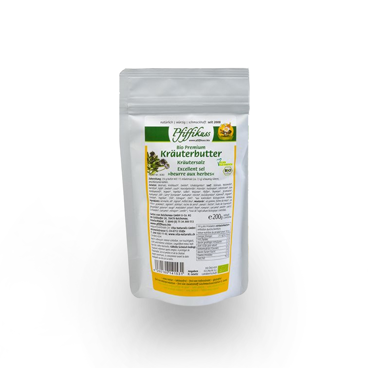 DUO Pfiffikuss BIO Kräuterbutter Gewürzsalz - Mix Nachfüller 2 x 200 g