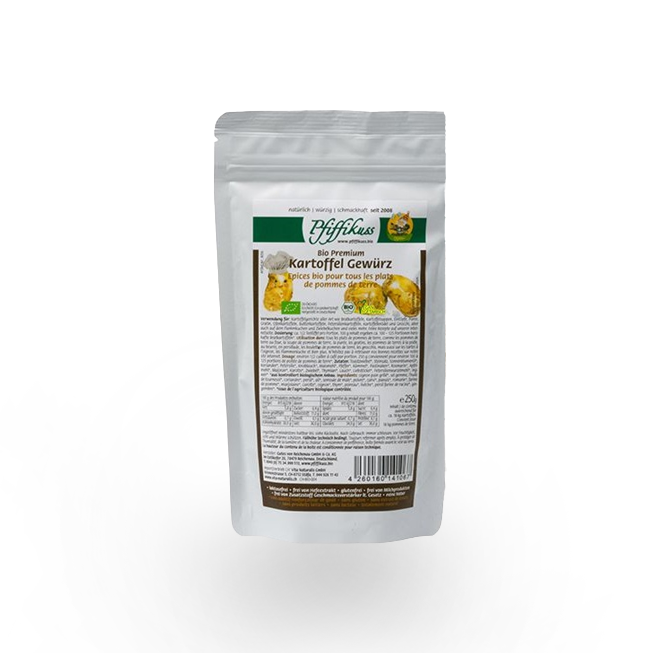 DUO Pfiffikuss BIO Kartoffel Gewürzmischung 2 x 250g Nachfüller