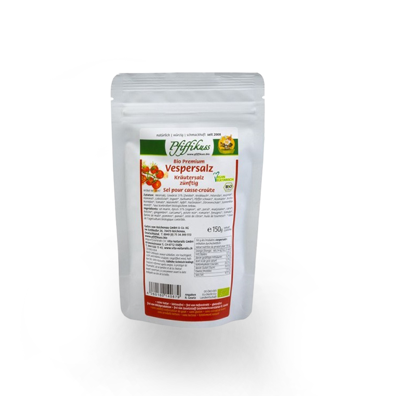 Pfiffikuss BIO Vespersalz zünftig 150g, Nachfüller