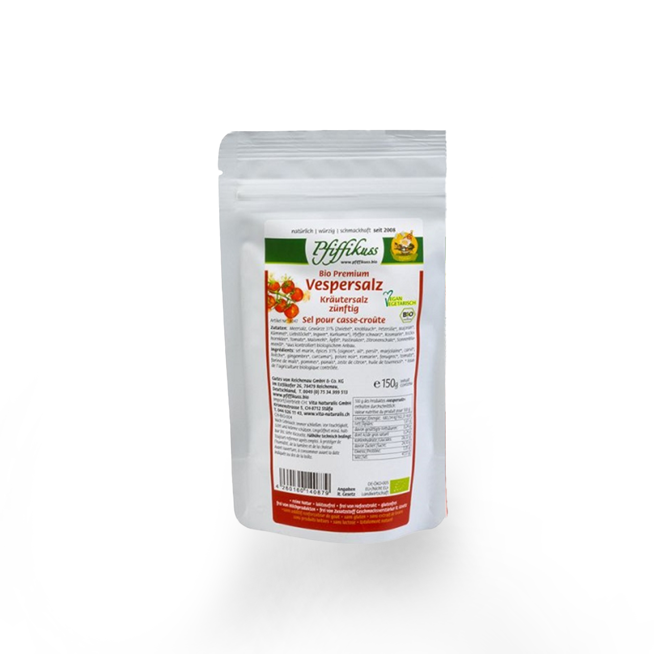 DUO Pfiffikuss BIO Vespersalz zünftig 2 x 150 g Nachfüller