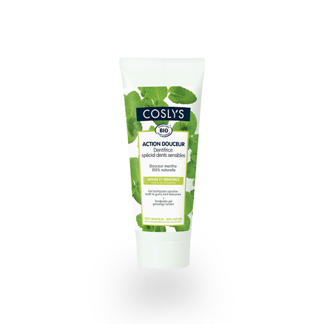 COSLYS minzfrisches BIO Zahngel sensible Zähne & Zahnfleisch 75ml