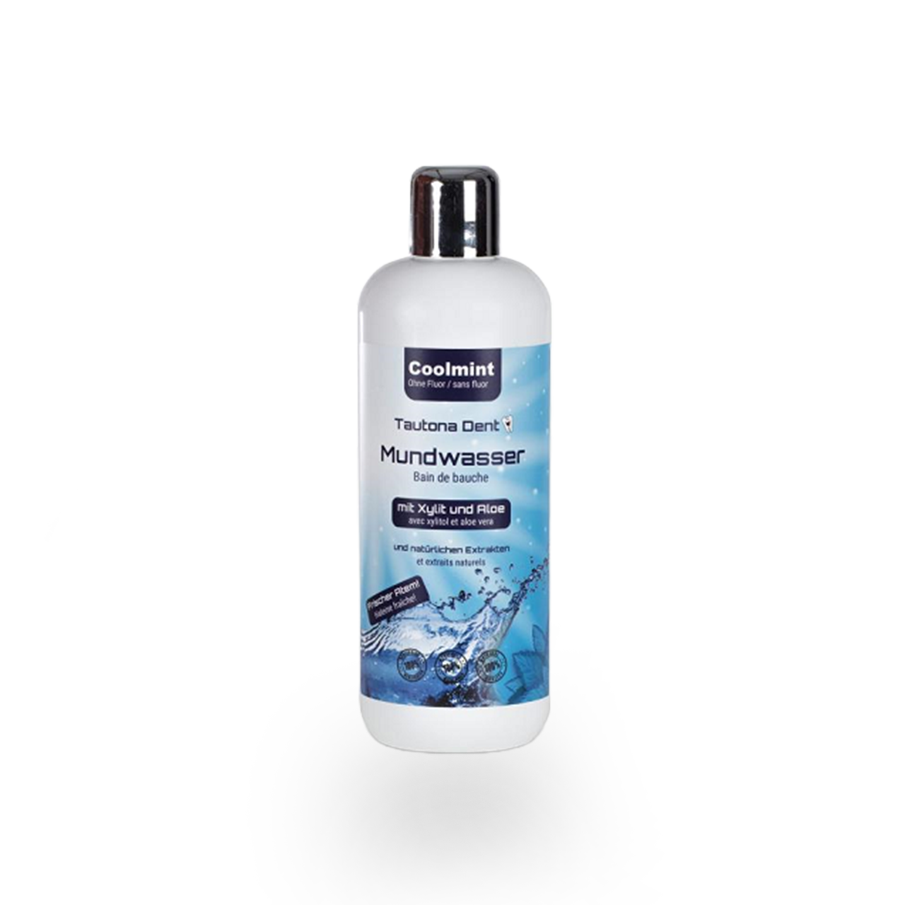 MUNDWASSER Tautona-Dent COOLMINT mit MENTHOL + ALOE, ohne Fluorid, 500 ml