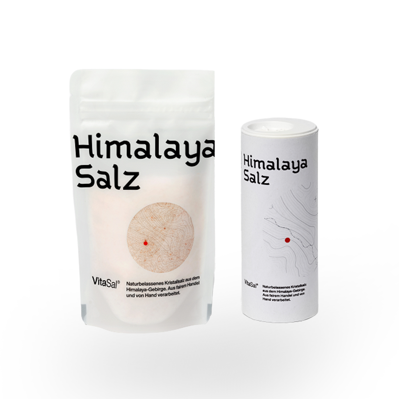 SET Himalaya Kristallsalz Fairtrade, fein Streudose 250 g und Nachfüller 400 g mit Preisvorteil!